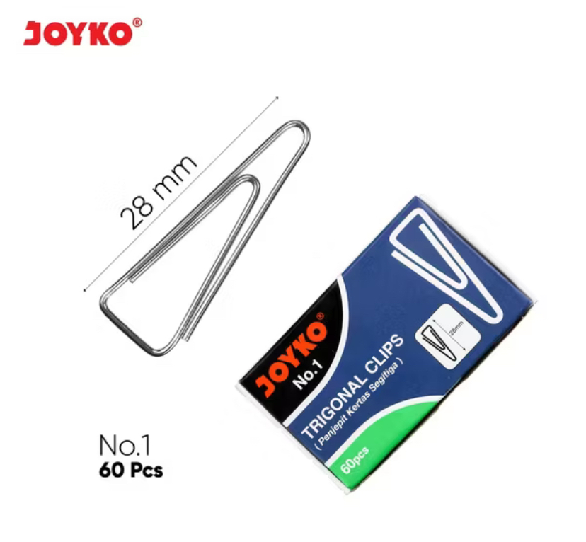 ￼Trigonal Clip Klip Penjepit Kertas Segitiga Joyko