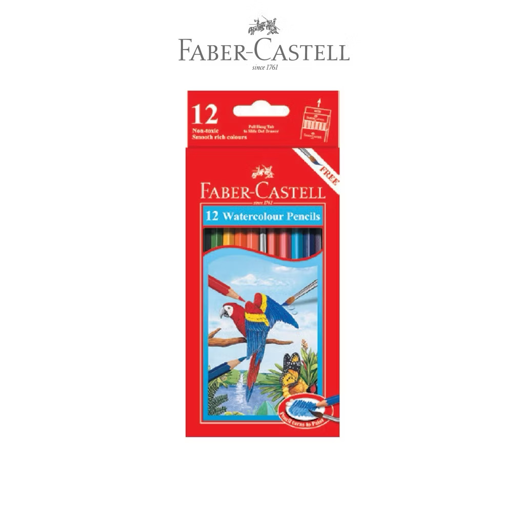 ￼Faber-Castell Pensil Warna  Cat Air  Watercolour Pencils Free Kuas