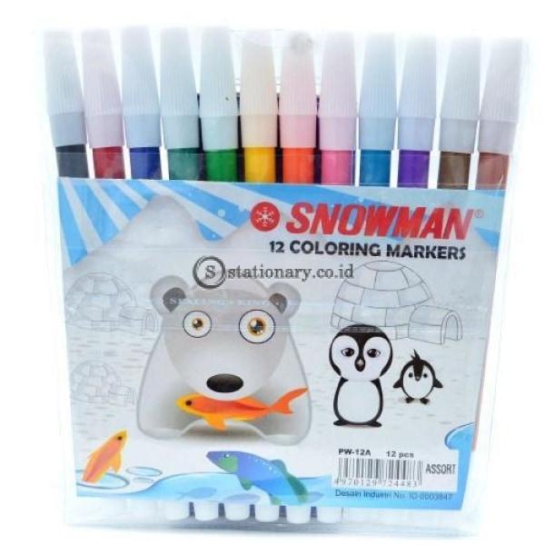 Snowman Spidol 12 Warna Coloring Marker PW-12A 