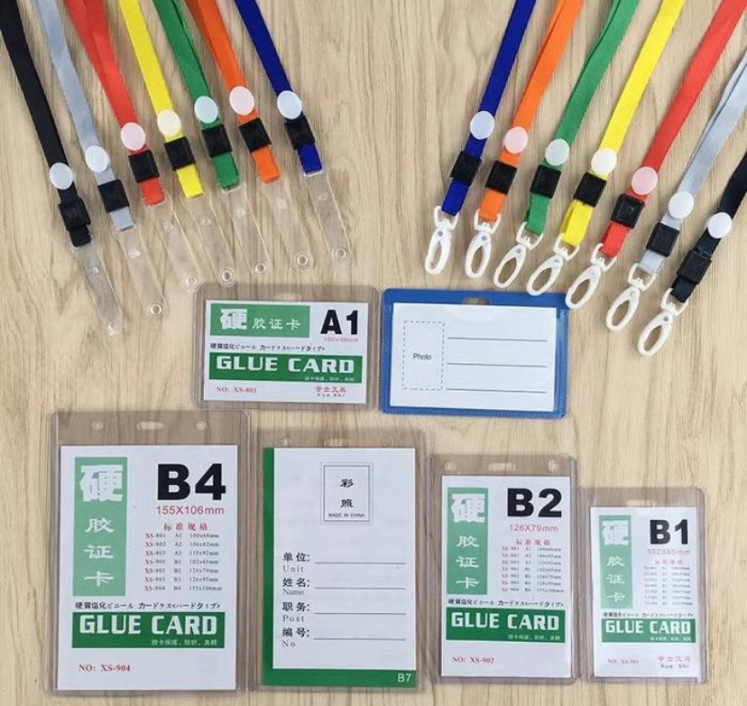 ID Card Plastik +tali / id card tebal B1 B2 B3 B4 A1 A2 A3 / Papan Name Tag / id card / Mika - B1, biru